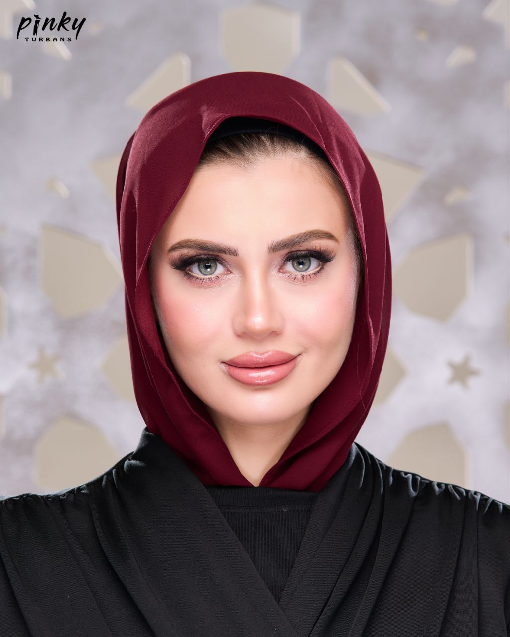 إيزي سكارف شيفون سادة من Pinky Turbans – كود PKY-008-BG