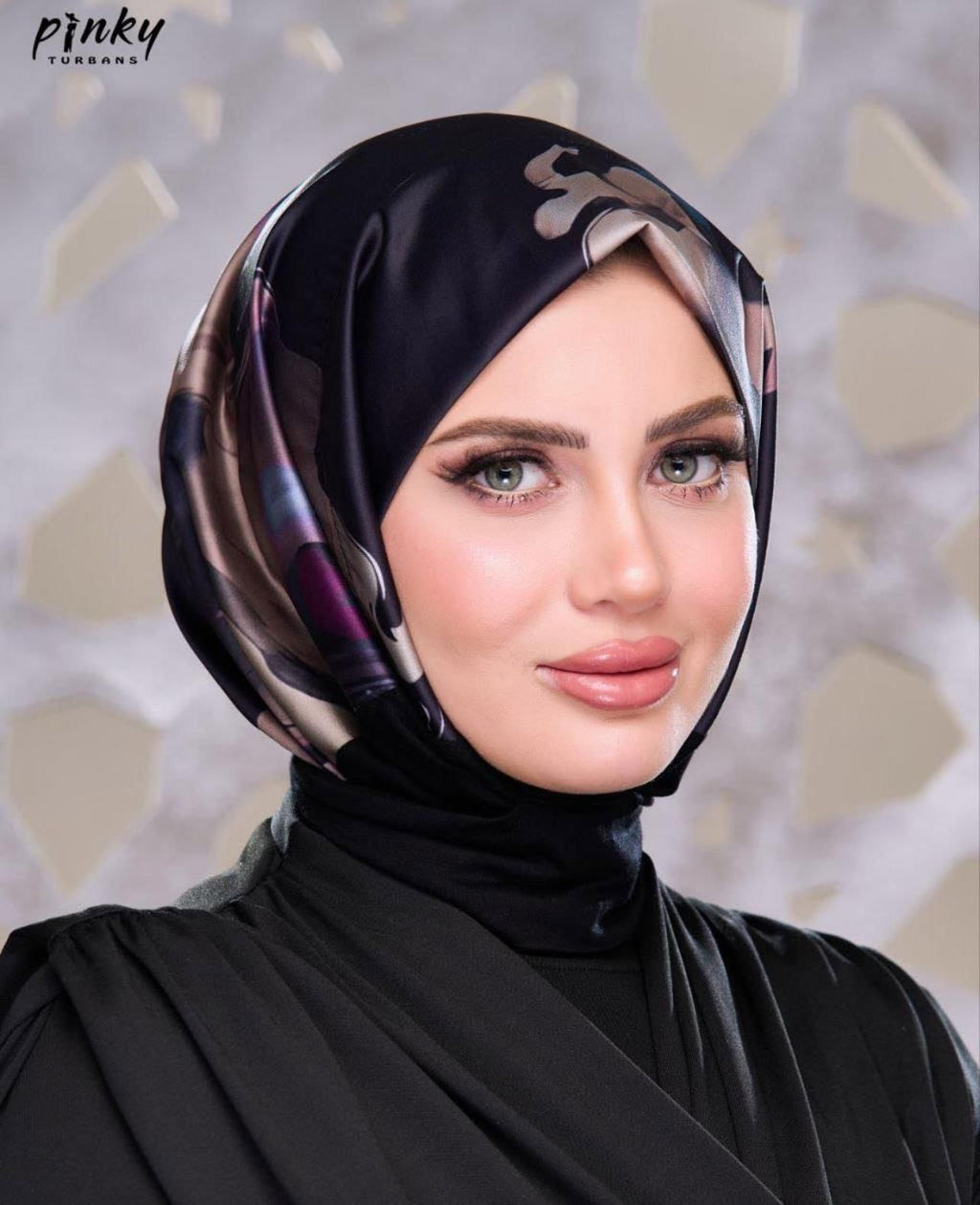 طباقية ساتان منقوش × قطن بجوانب مرنة وتغليق كباسين من الخلف - من بينكي كود PKY-010-MIX