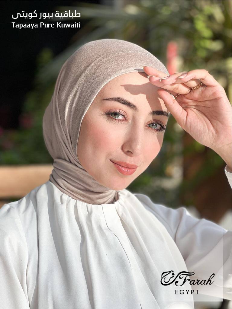 طباقية بيور كويتي من Farah بأربطة قابلة للتعديل - كود FRH-020 BG