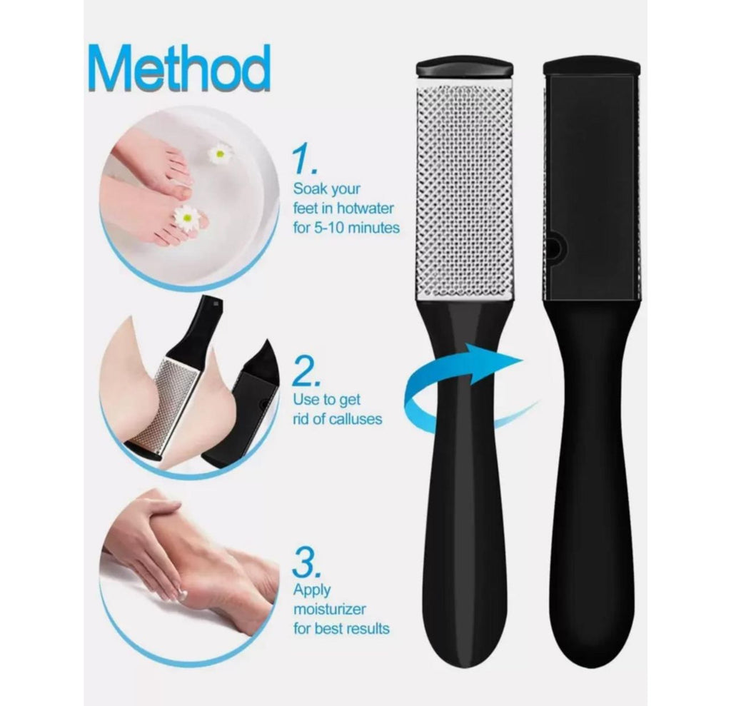 طقم باديكير 7 في 1 من Nasin أسود أنيق لإزالة الجلد الميت والعناية الكاملة بالقدم