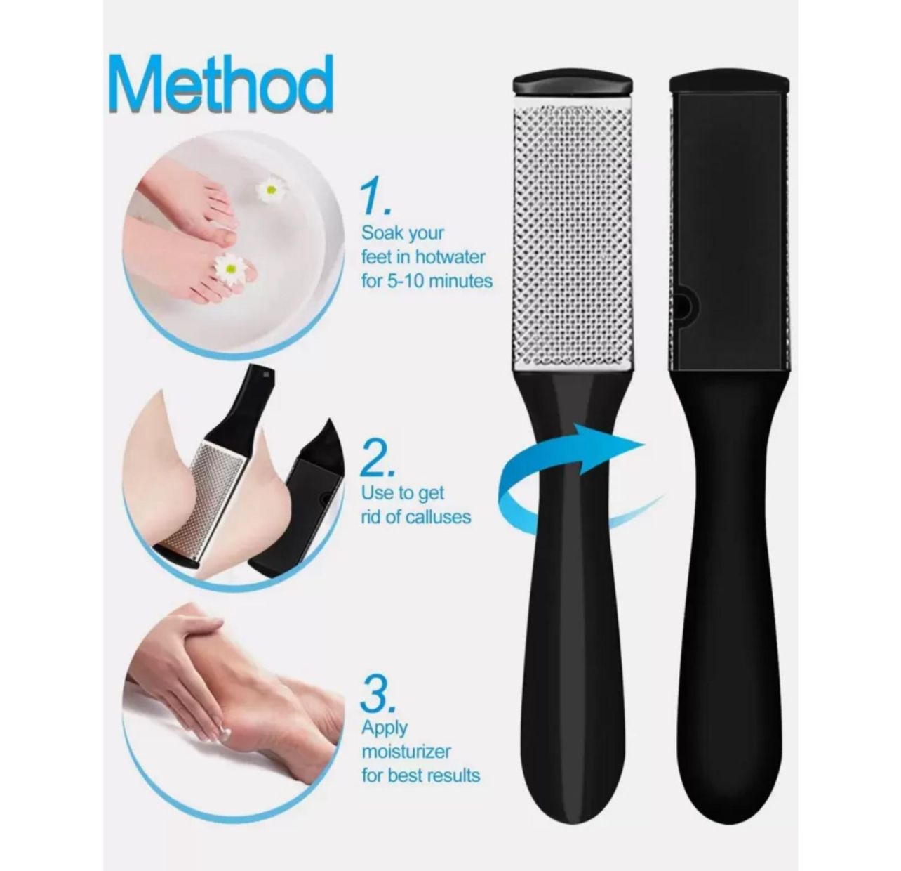 طقم باديكير 7 في 1 من Nasin أسود أنيق لإزالة الجلد الميت والعناية الكاملة بالقدم