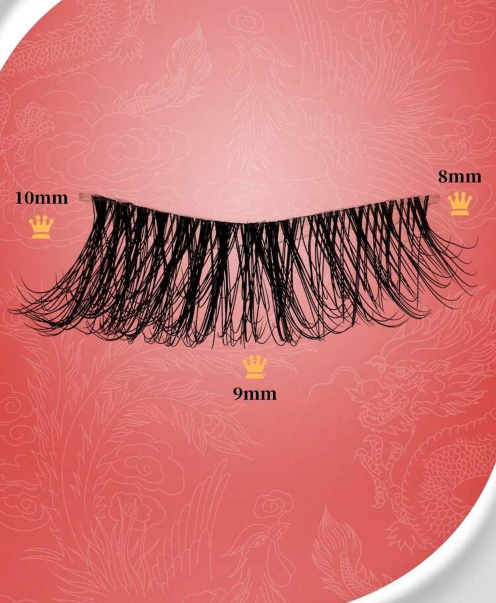 رموش صناعية نصف عين – 10 أزواج ثلاثية الأبعاد طبيعية وكثيفة Y1053