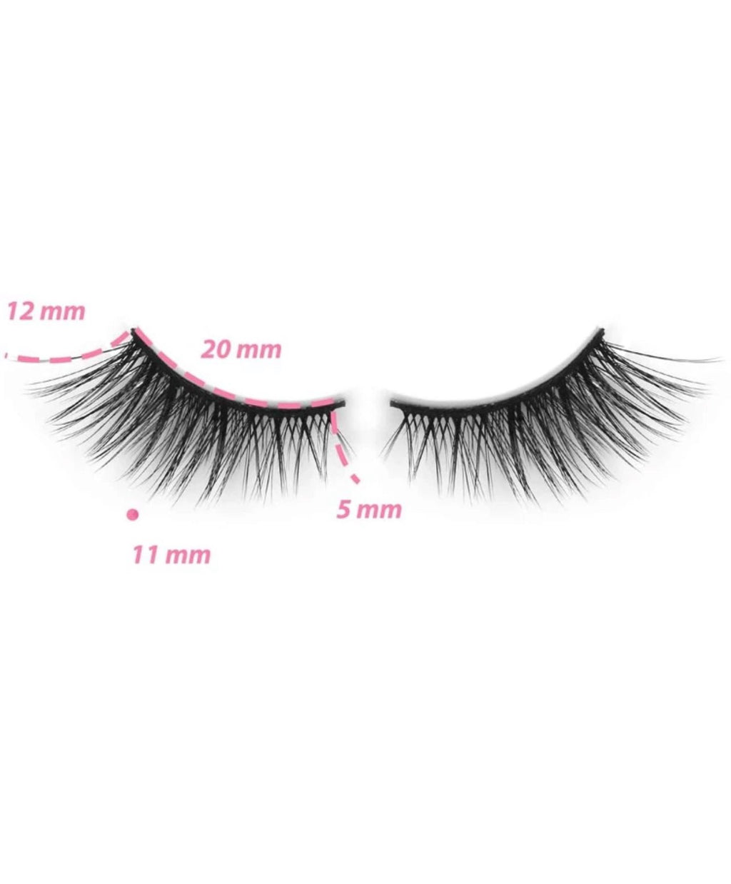 رموش صناعية متعرجة متقاطعة – 10 أزواج لمكياج جذاب Y1049
