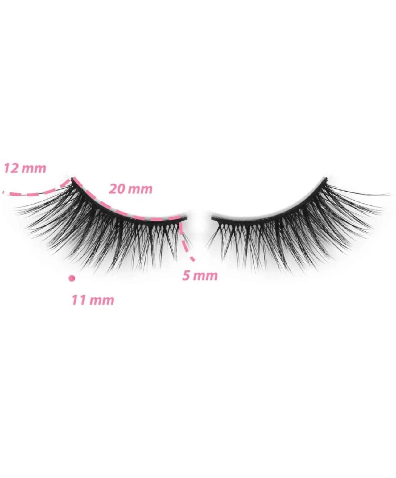 رموش صناعية متعرجة متقاطعة – 10 أزواج لمكياج جذاب Y1049