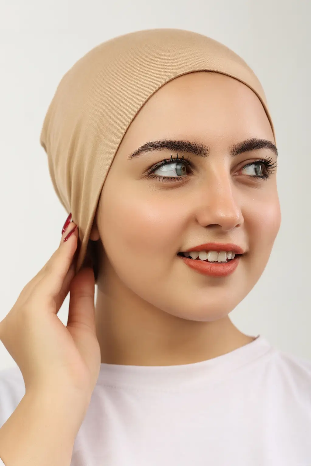 بونيه بدون خياطة بخطوط سيليكون مانعة للانزلاق  خامة قطنية ليكرا مريحة من جميلة  كود  3015-11