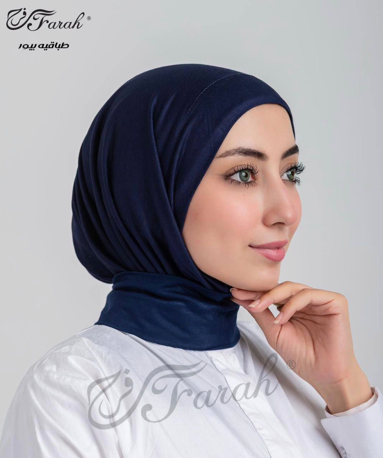 طباقية بيور كويتي من Farah بأربطة قابلة للتعديل - كود Frh-020-BL