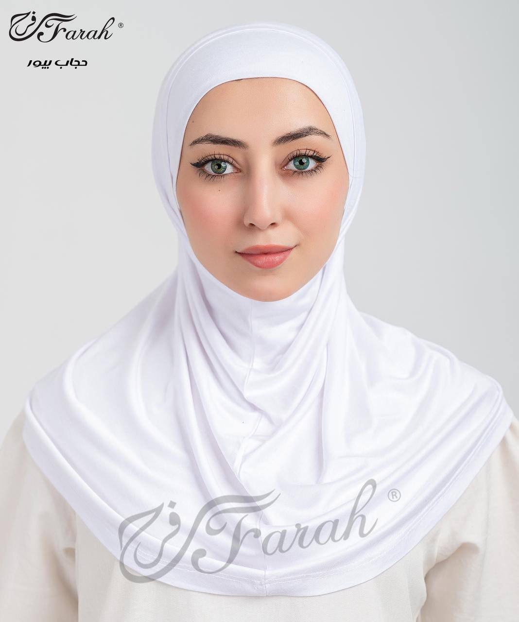 طقم حجاب بيور ليكرا قطعتين من فرح – خامة ناعمة مرنة ومريحة FRH-030 -2