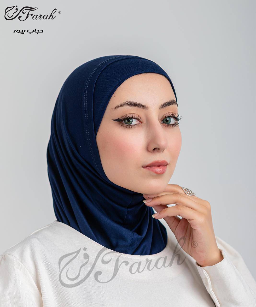 طقم حجاب بيور ليكرا قطعتين من فرح – خامة ناعمة مرنة ومريحة FRH-030 -3