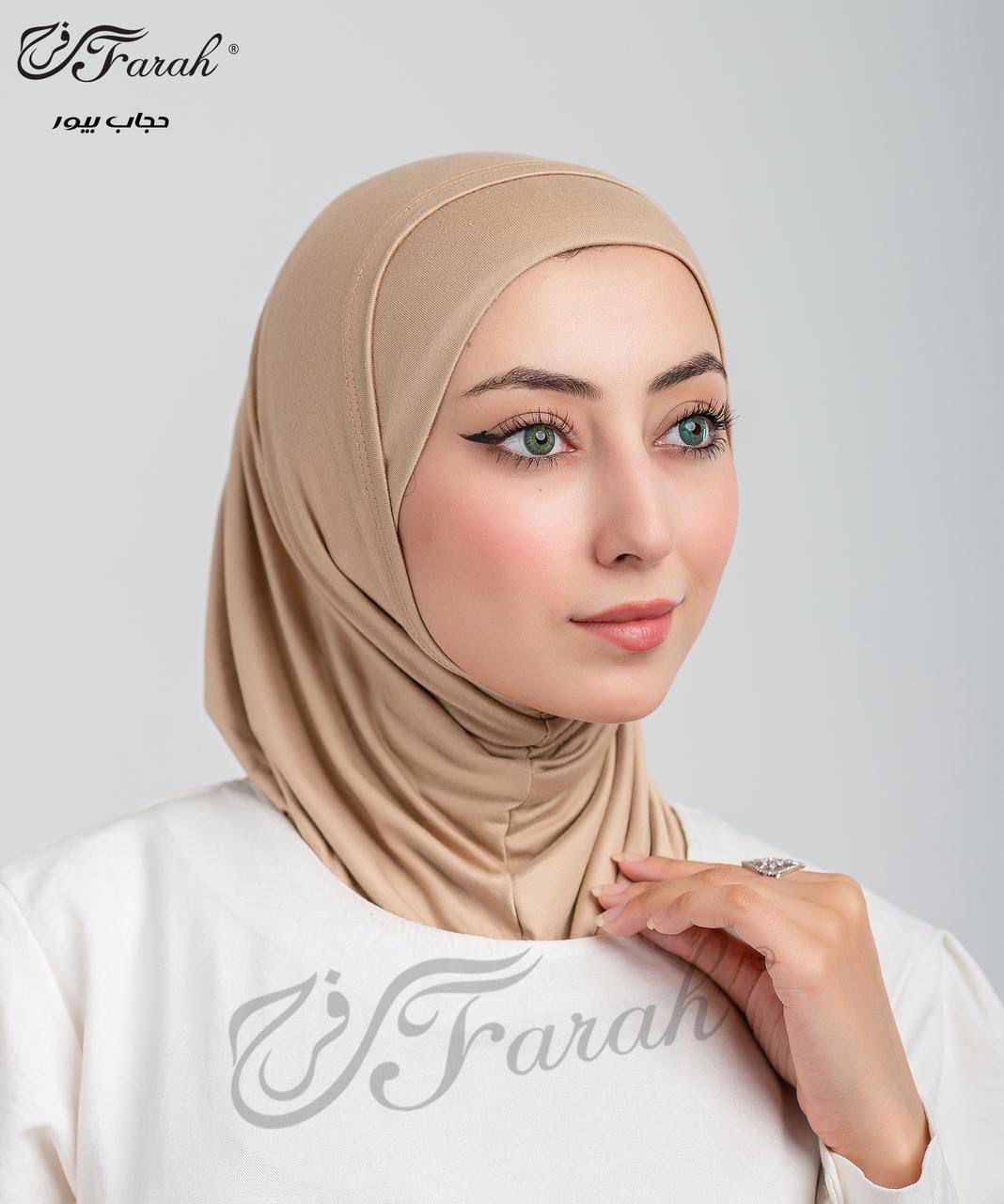 طقم حجاب بيور ليكرا قطعتين من فرح – خامة ناعمة مرنة ومريحة FRH-030 -5