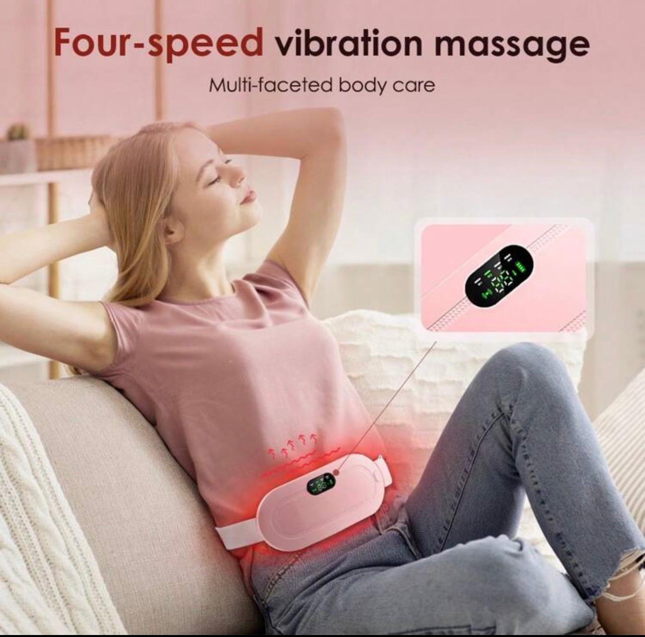 حزام تدفئة للخصر بتدليك و3 درجات حرارة  من Hailicare– لتخفيف آلام الدورة الشهريه