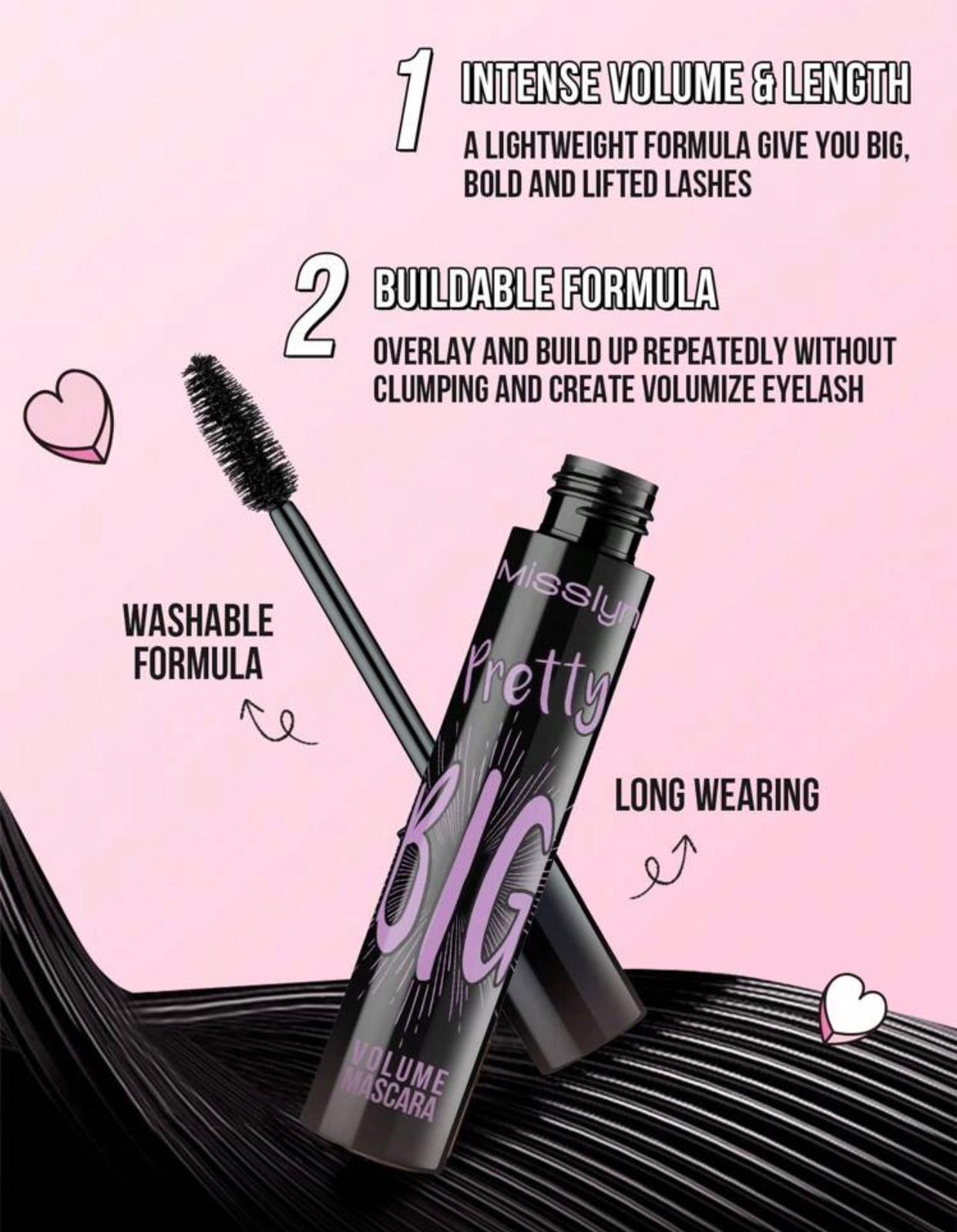 ماسكارا حجم كبير قابلة للغسل  Misslyn – تطويل وتكثيف للرموش