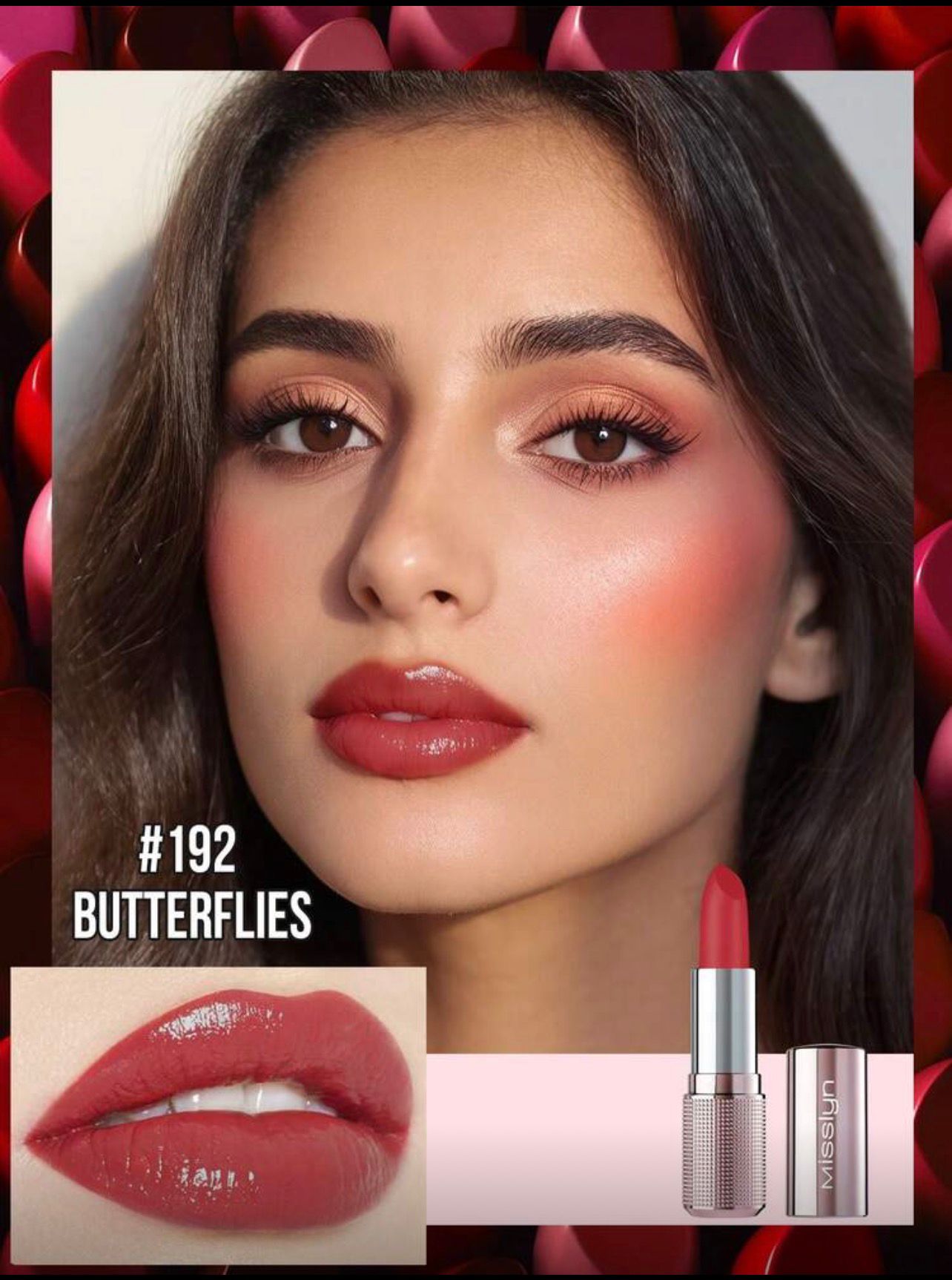 أحمر شفاه كريمي مرطب بلمعة عالية  من Misslyn– درجة 192