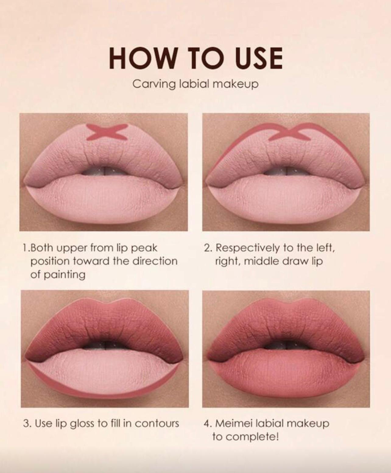 طقم روج مطفي + محدد شفاه مقاوم للماء من LANGMANNI – درجة  12