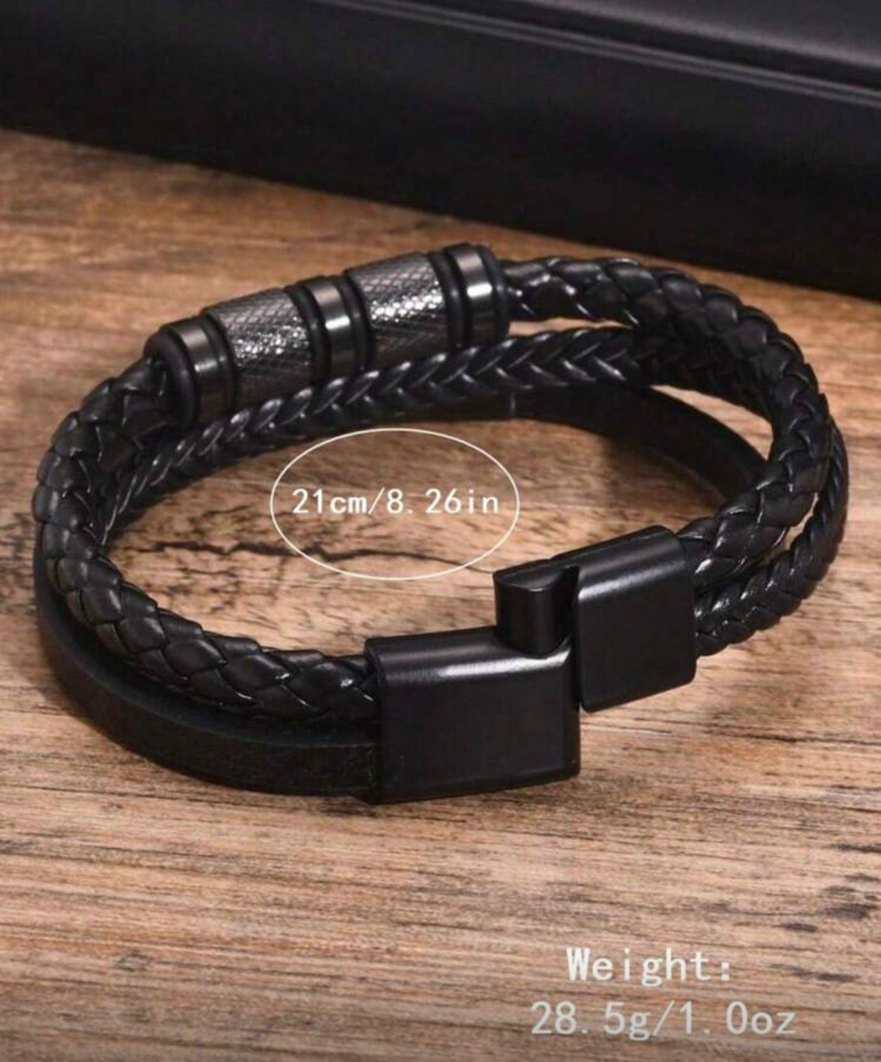 سوار رجالي متعدد الطبقات جلد مضفر – GM 245