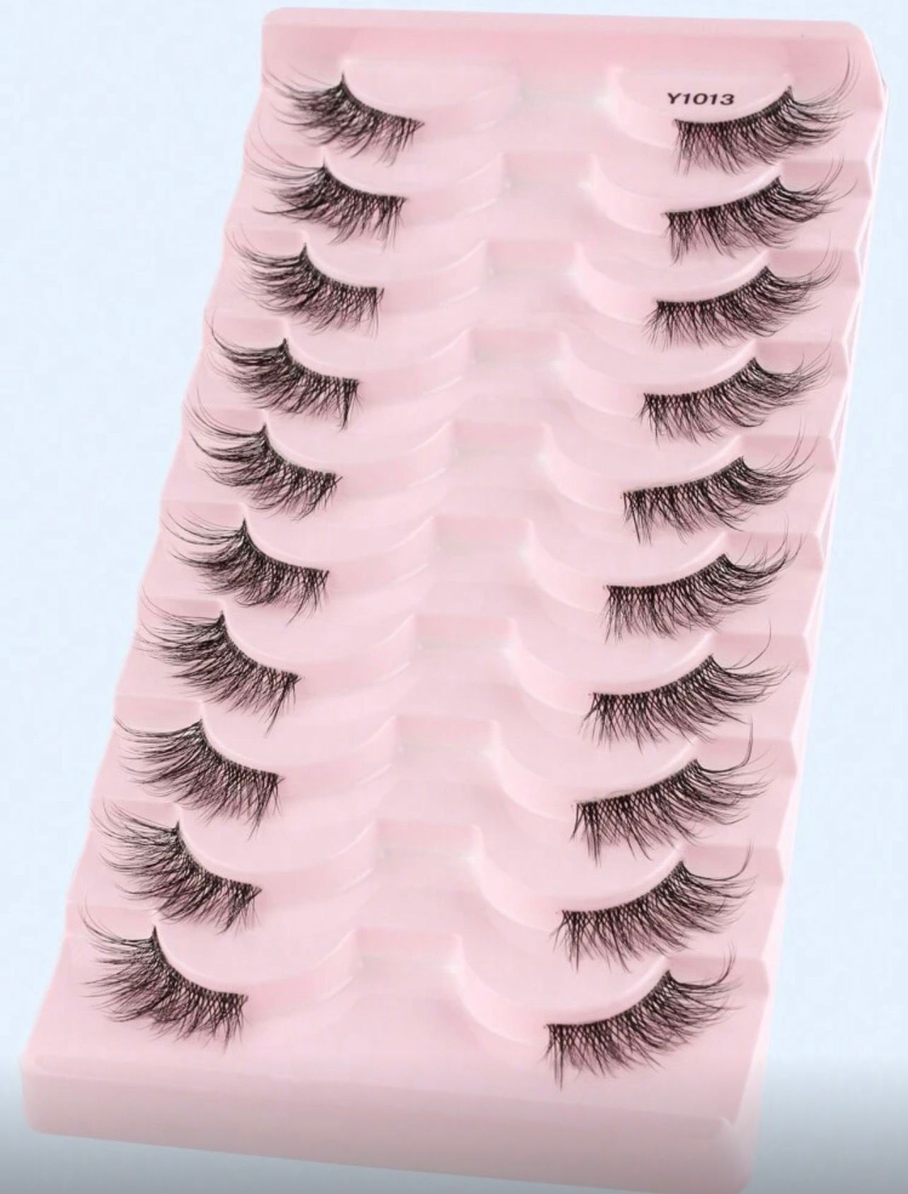 رموش 10أزواج  ثلاثية الأبعاد طبيعية – تصميم نصف العين لإطالة وتكثيف الرموش Y1013