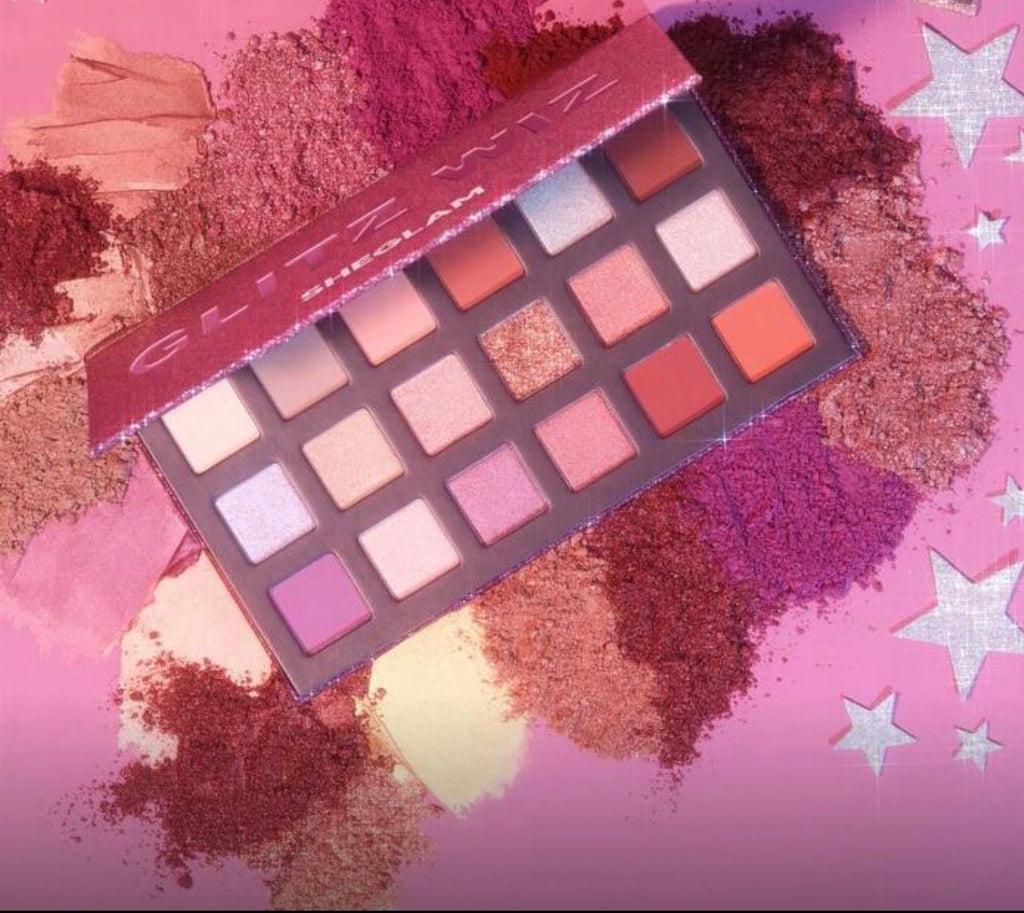 لوحة ظلال العيون Glitz Wiz من SHEGLAM  28 لونًا بتركيبة غير دهنية، لمسات مطفية ومعدنية بألوان دافئة ومحايدة