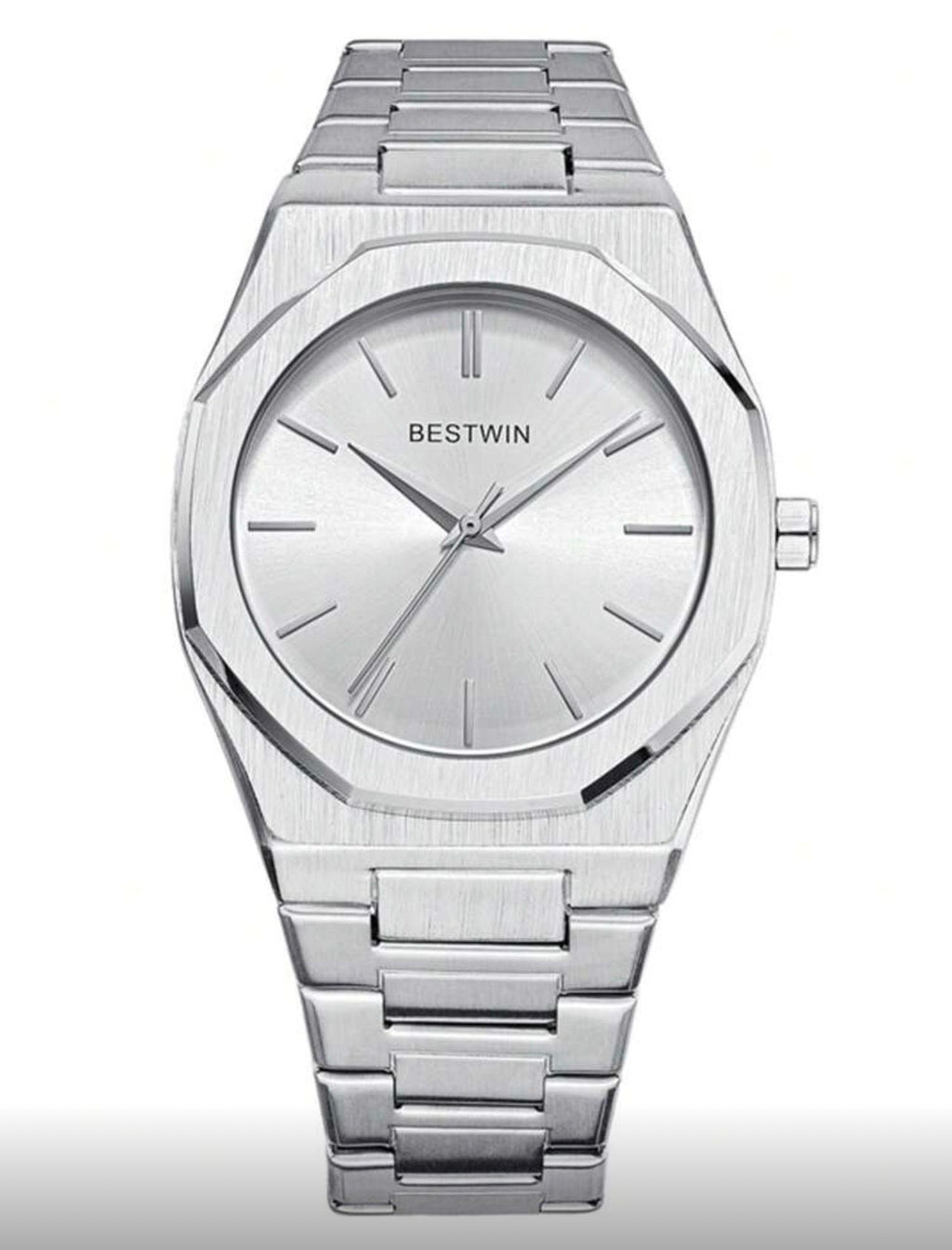 ساعة رجالية فاخرة من GORBEN  بتصميم كلاسيكي أنيق بعقارب كوارتز وسوار من الفولاذ المقاوم للصدأ gmw 812