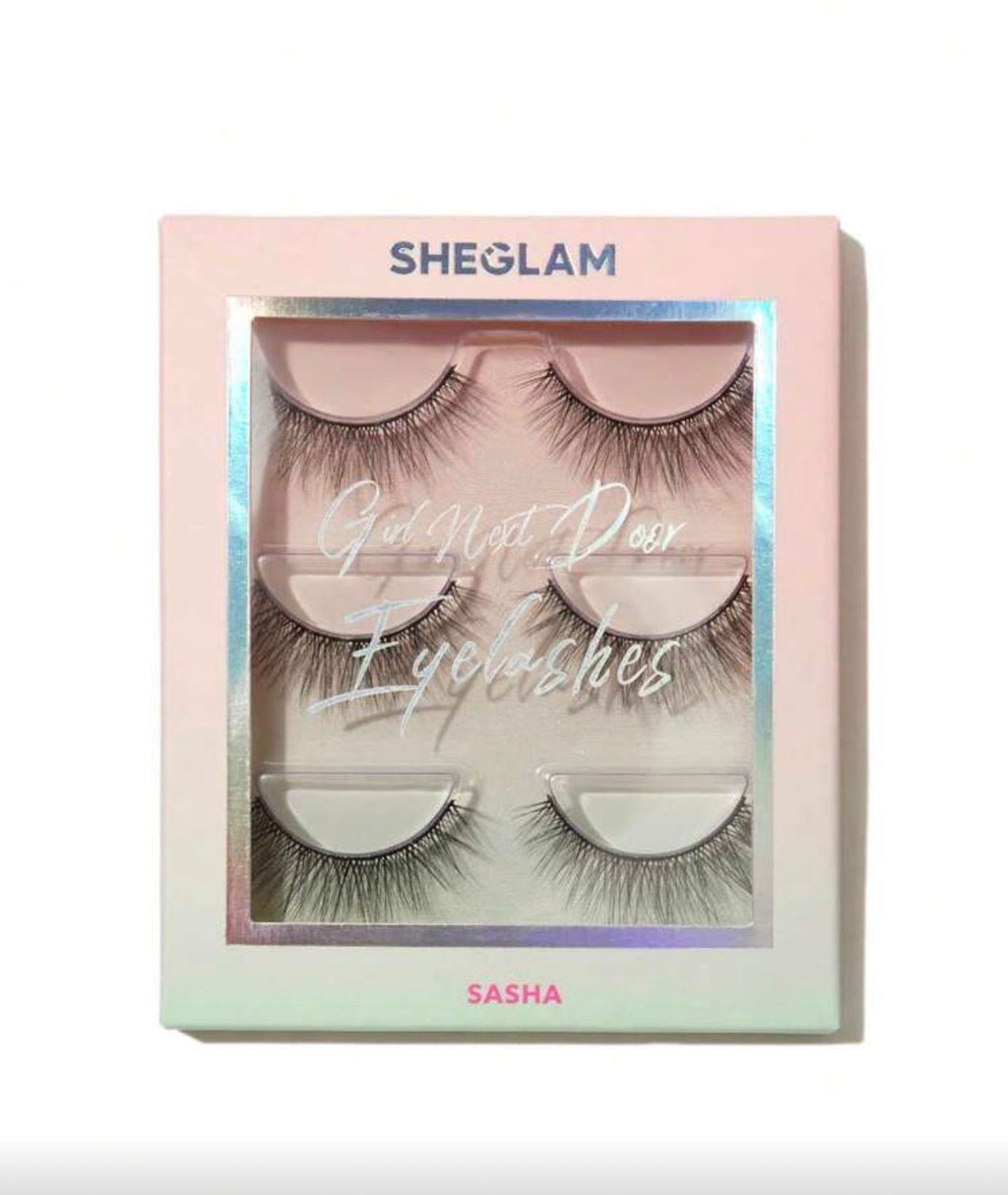 رموش SHEGLAM SASHA – 3 أزواج خفيفة وطبيعية لإطلالة أنثوية ساحرة Y1061