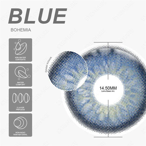 عدسات أي شير - جمال بلا حدود  Bohemia Blue NO 60