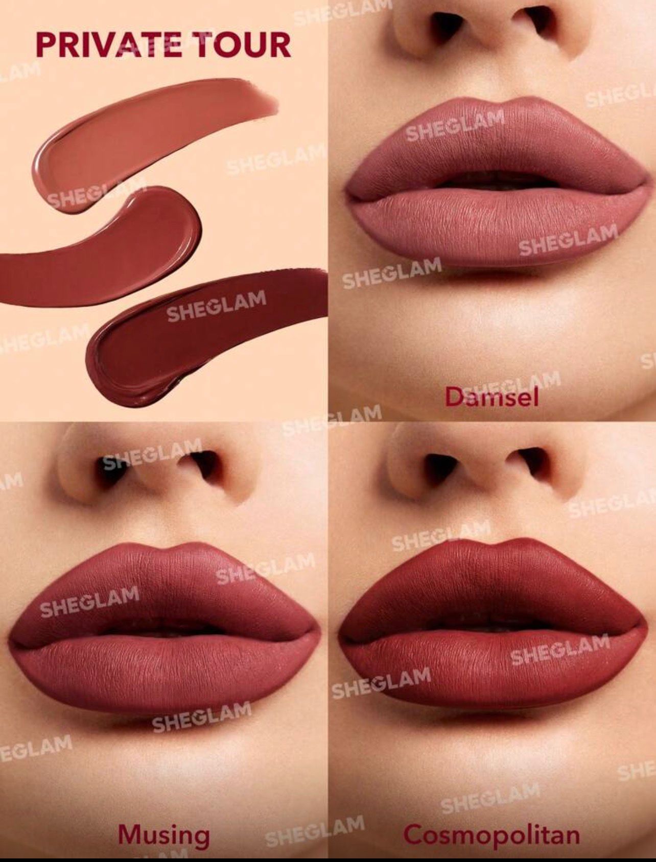 مجموعة أحمر شفاه سائل صغير من SHEGLAM – 3 ألوان مات مخملية في علبة واحدة private tour