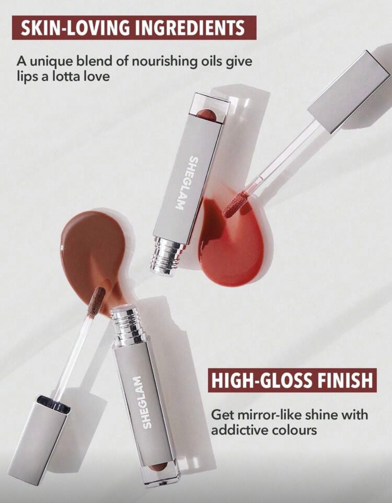 ملمع شفاه  SHEGLAM جليز دايز – لون غني ولمعان فائق مع ترطيب يدوم JAMMY