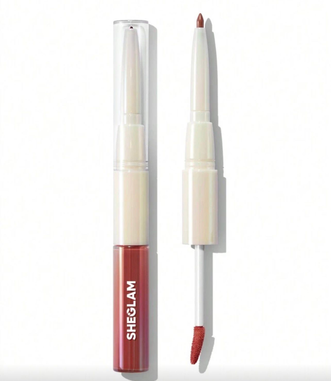 قلم ثنائي شفاه 2 في 1 من SHEGLAM – تحديد، لون، ولمعان يدوم JUDGEY MUCH