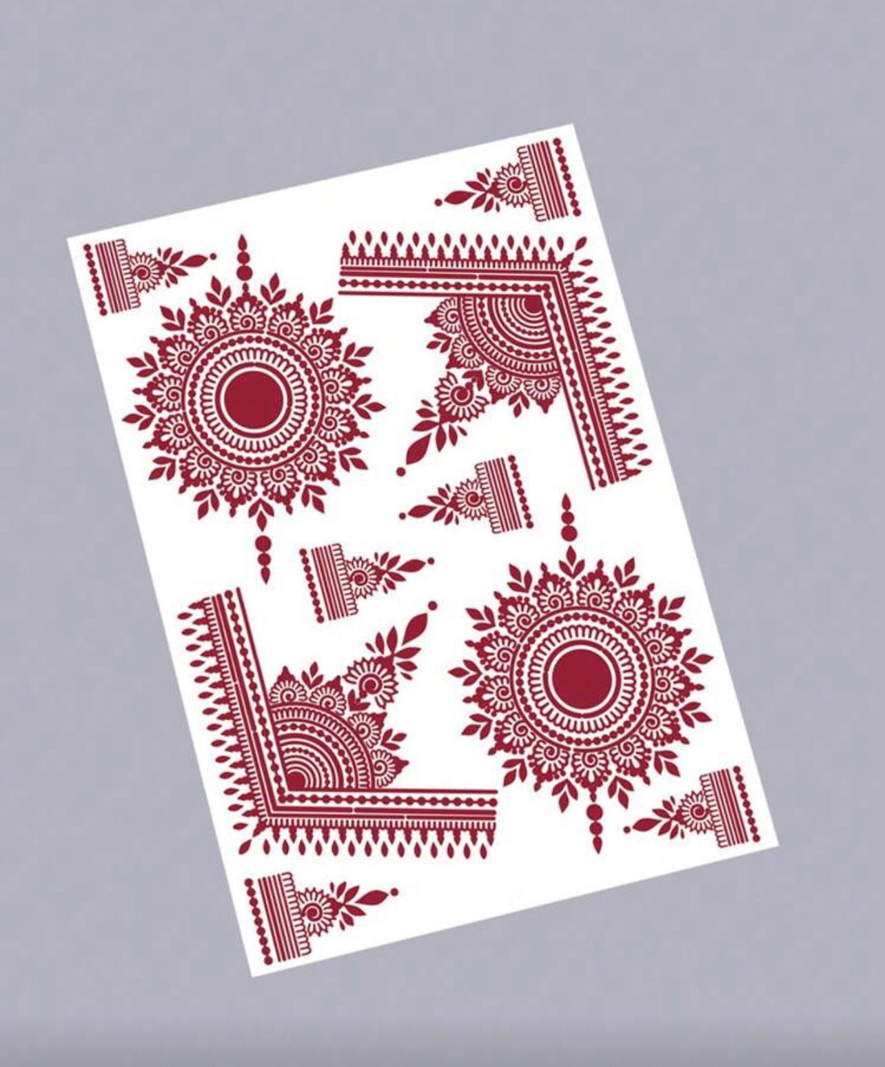 استيكرات نقش حناء جاهزة لليدين أوالقدمين   رقم   N 29