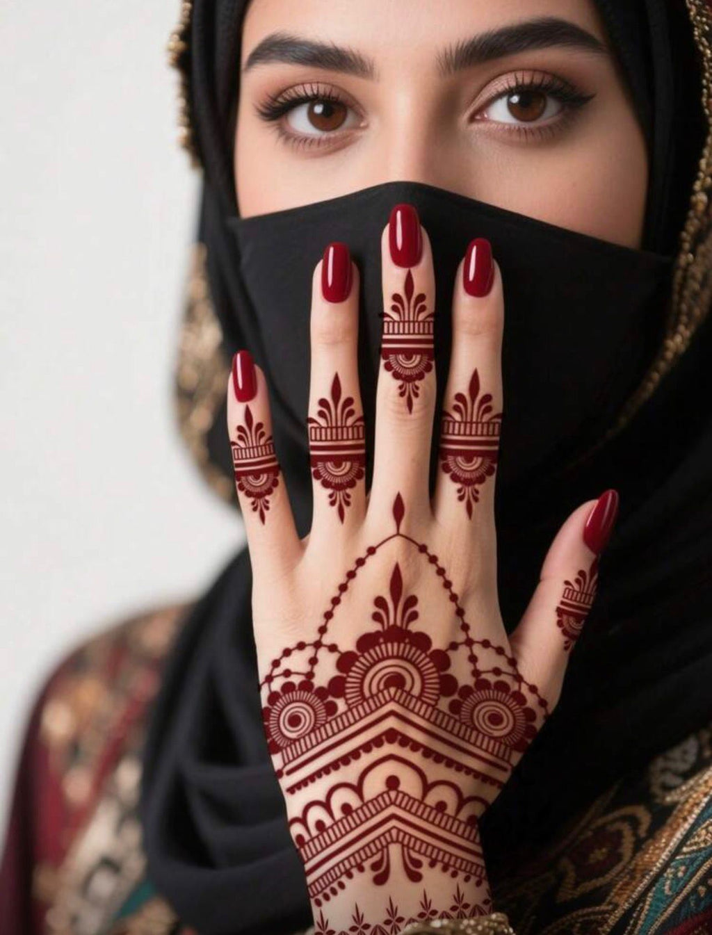 استيكرات نقش حناء جاهزة لليدين أوالقدمين   رقم   N 31