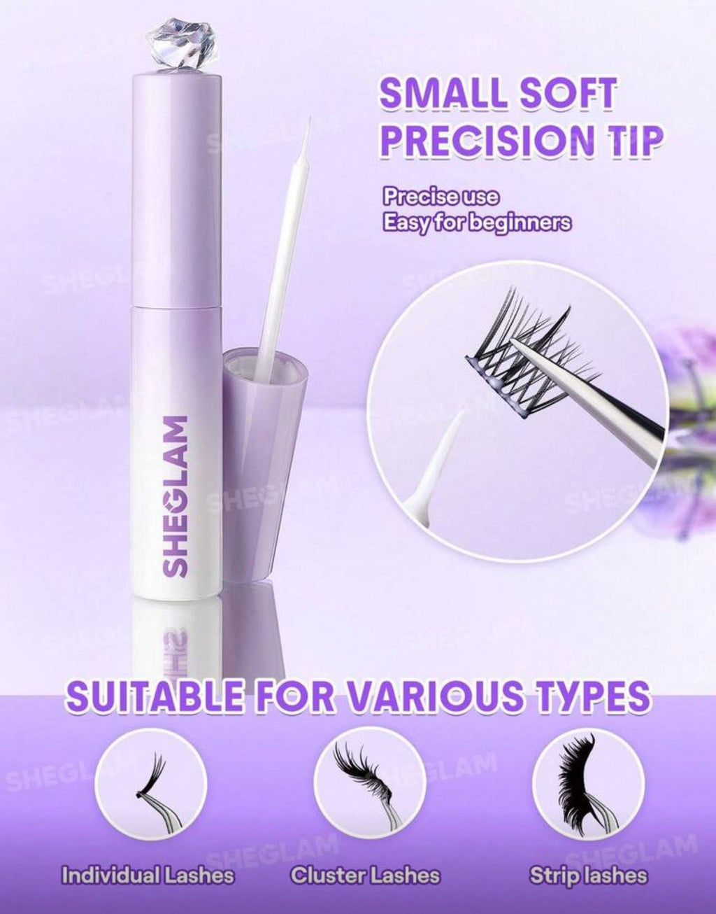 غراء رموش سائل شفاف بثبات طويل | 6.5 جم   SHEGLAM Longwear Invisible Hold