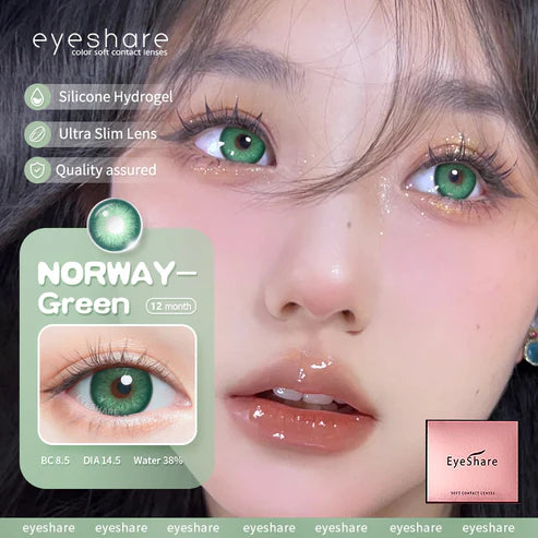 عدسات أي شير - جمال بلا حدود  Norway Green 65