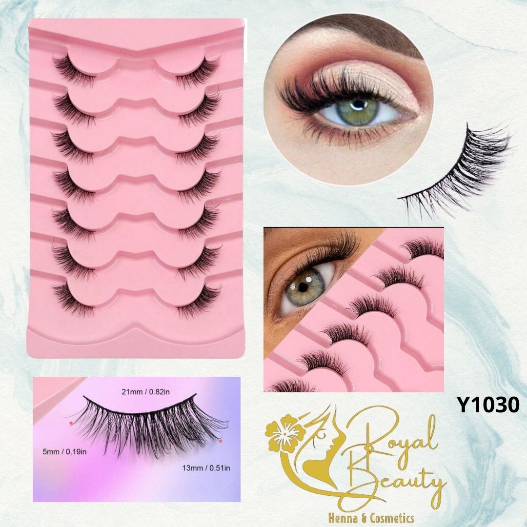 رموش عيون القطه خفيفه الوزن 7 أزواج Y1030