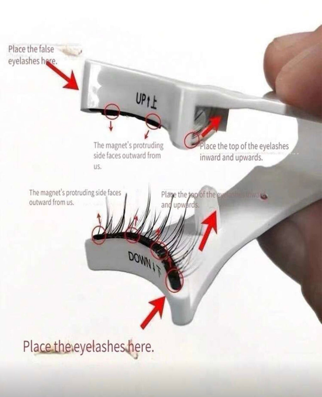 أداة تثبيت الرموش المغناطيسية – أداة تطبيق الرموش الصناعية بسهولة وبدون فوضى