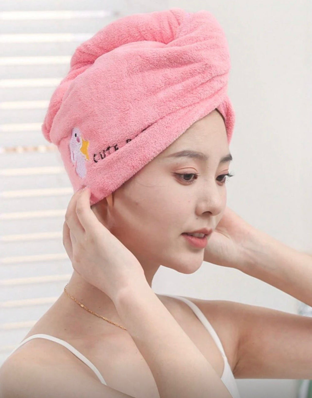 منشفة تجفيف الشعر الماصة السريعة – غطاء رأس ناعم من الألياف الدقيقة لتجفيف الشعر بسهولة