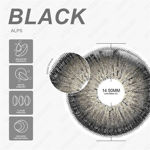 عدسات أي شير - جمال بلا حدود   Alps black no 40