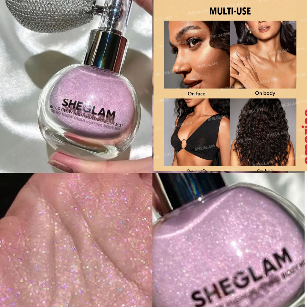 بخاخ هايلايتر للجسم من شيقلام لون بينك