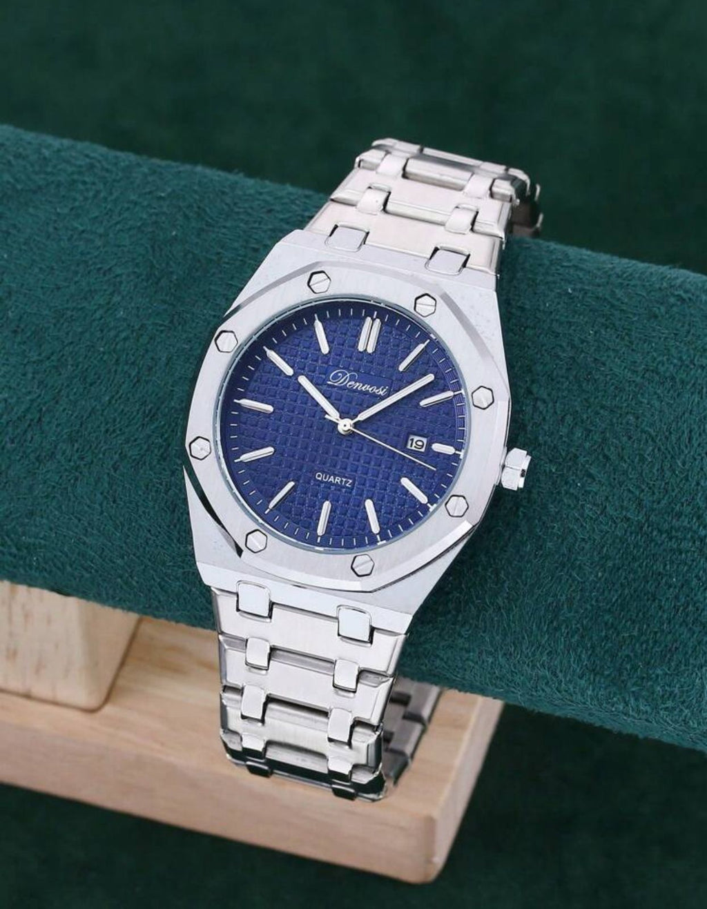 ساعة Denvosi رجالية من الفولاذ المقاوم للصدأ – تصميم أنيق، عرض للتاريخ، مقاومة للماء، مقاس 40 مم GMB 3088
