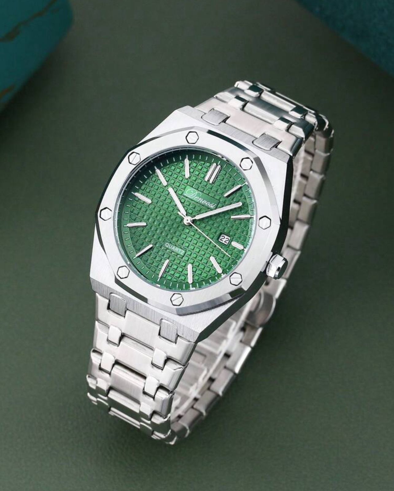 ساعة Denvosi رجالية من الفولاذ المقاوم للصدأ – تصميم أنيق، عرض للتاريخ، مقاومة للماء، مقاس 40 مم GMG 3088