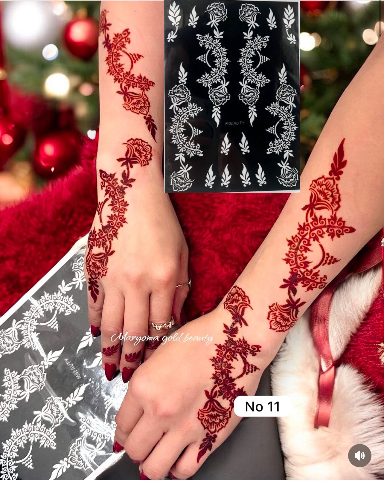 استيكر تعبئه حنا من مريم بيوتى لليدين رقم 11