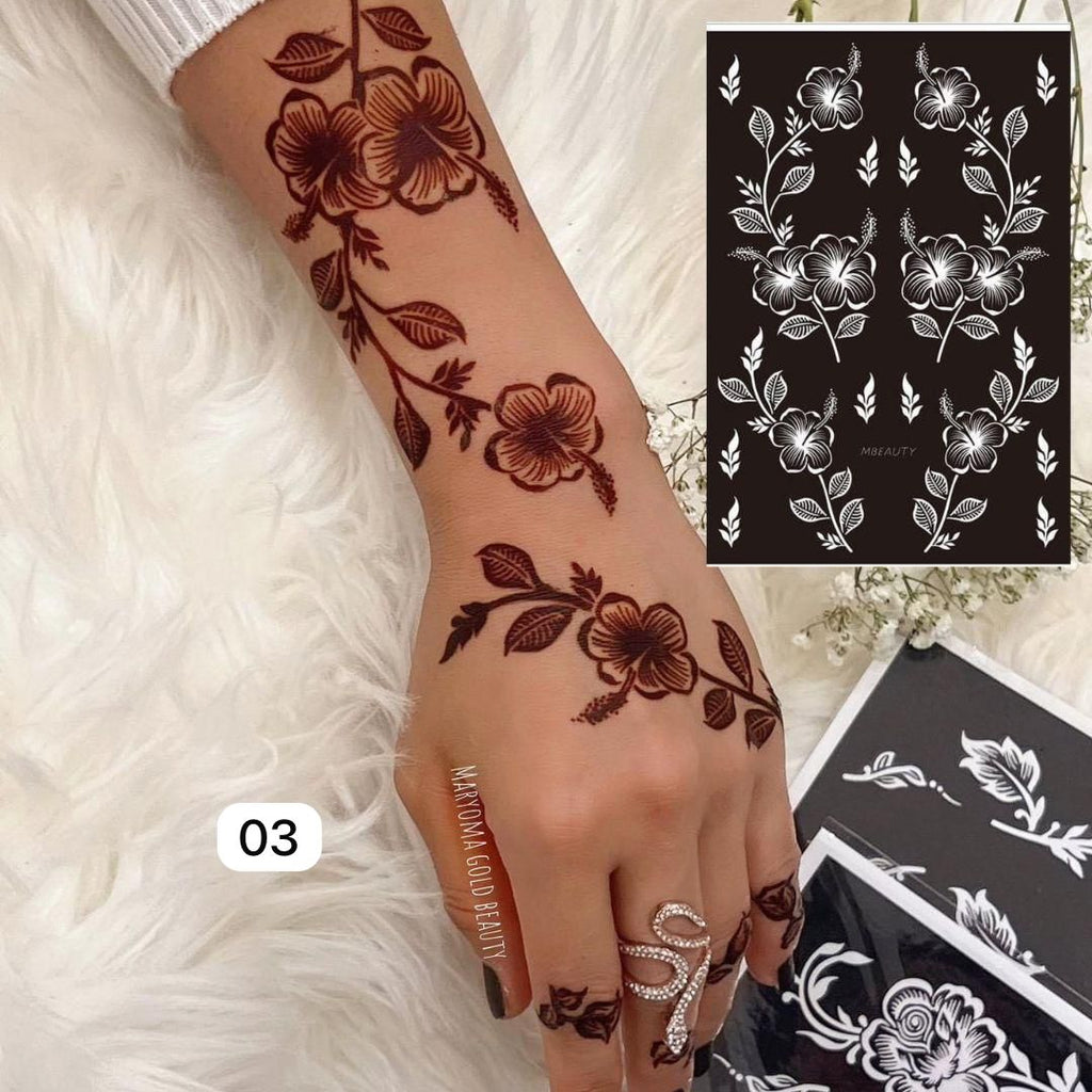 استيكر تعبئه حنا من مريم بيوتى لليدين رقم 3