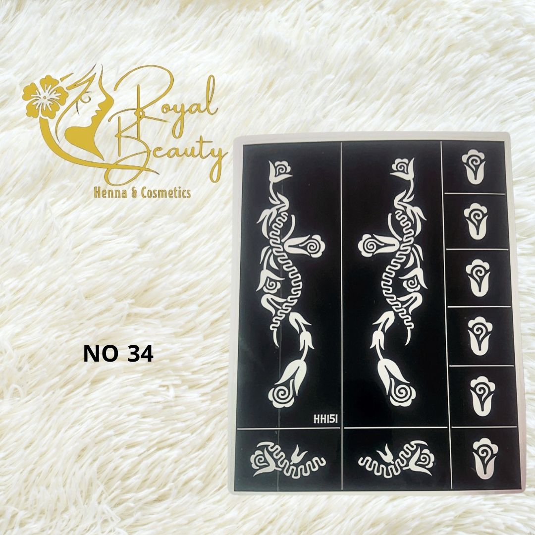 استيكر تعبئه حنا من مريم بيوتى لليدين رقم 34