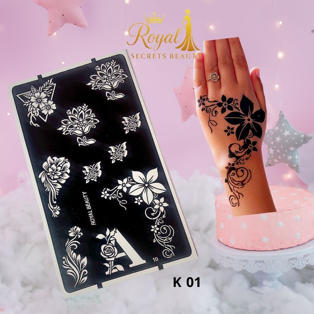 استيكر تعبئه حنا من مريم بيوتى لليدين NO K01