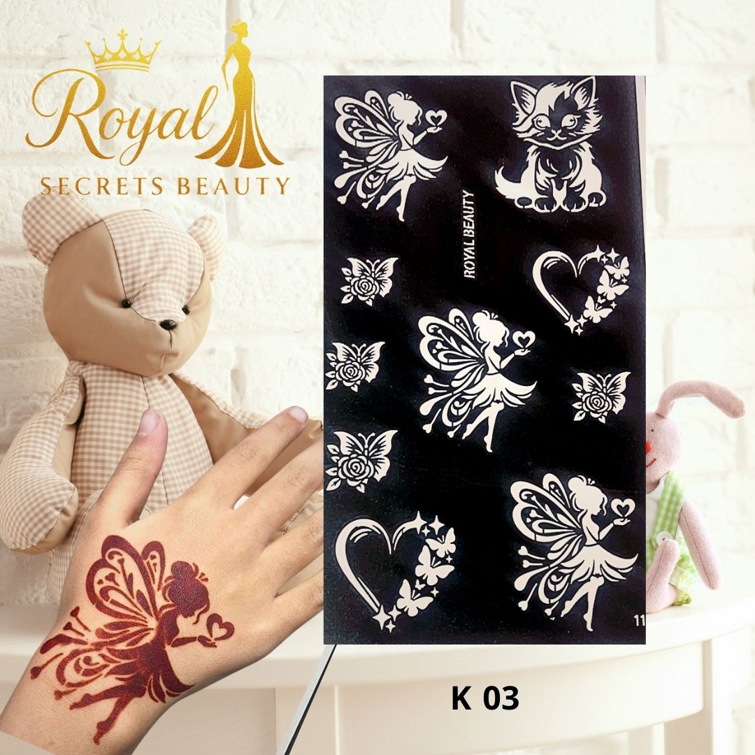 استيكر تعبئه حنا من مريم بيوتى لليدين رقم NO K03