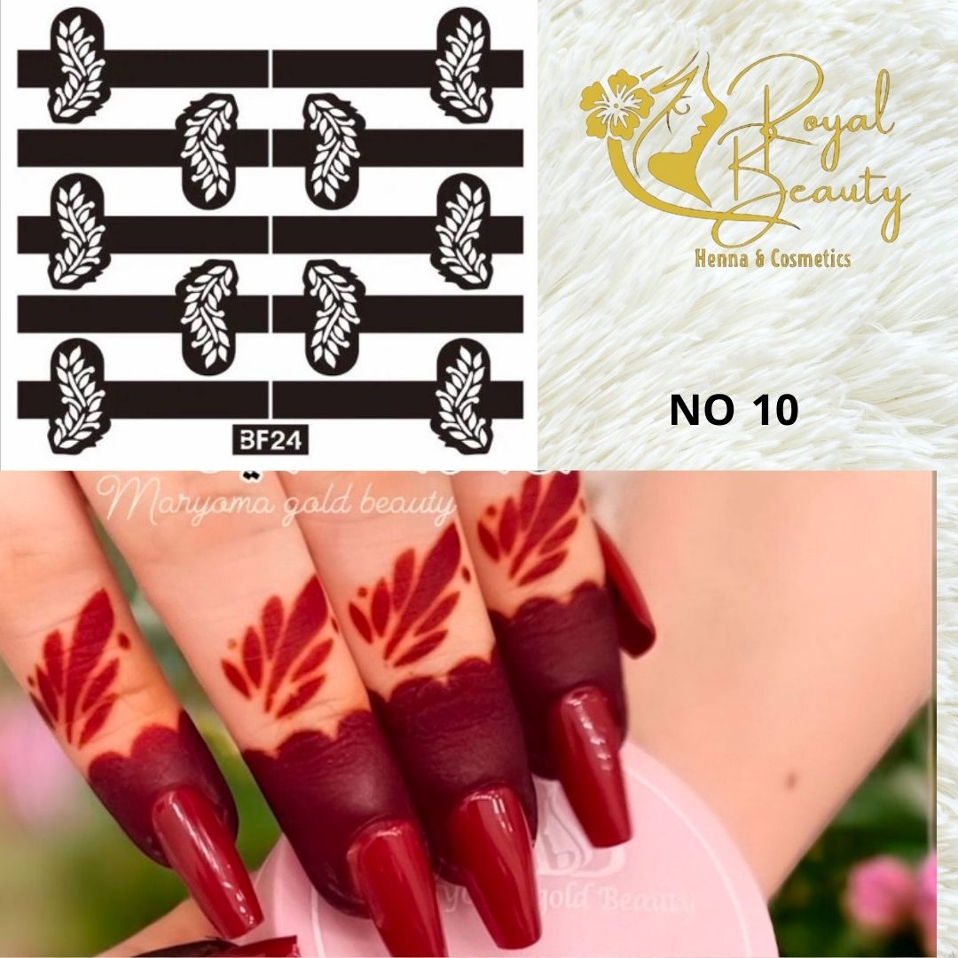 استيكر تعبئه حنا من مريم بيوتى للأصابع رقم 10