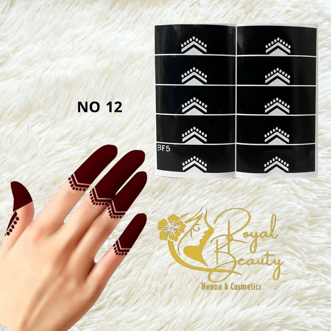 استيكر تعبئه حنا من مريم بيوتى للأصابع رقم 12
