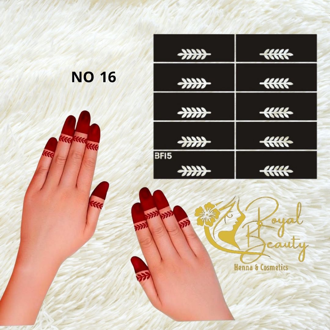 استيكر تعبئه حنا من مريم بيوتى للأصابع رقم 16