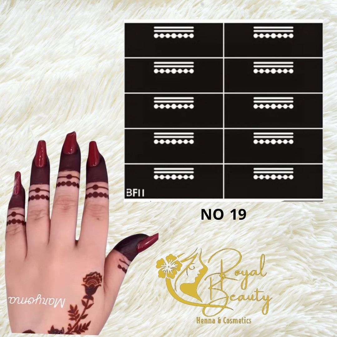 استيكر تعبئه حنا من مريم بيوتى للأصابع رقم 19