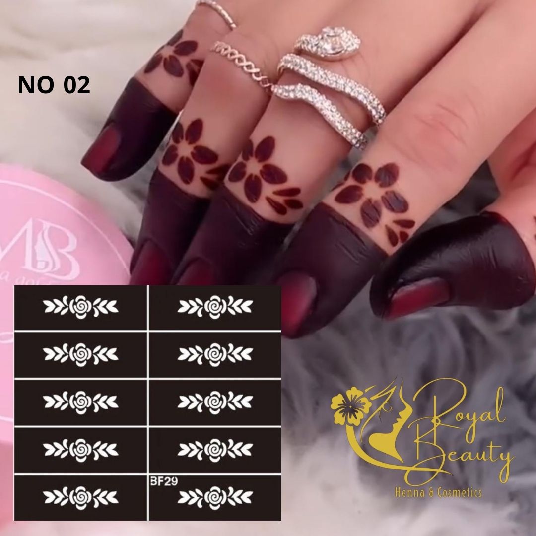 استيكر تعبئه حنا من مريم بيوتى للأصابع رقم 2