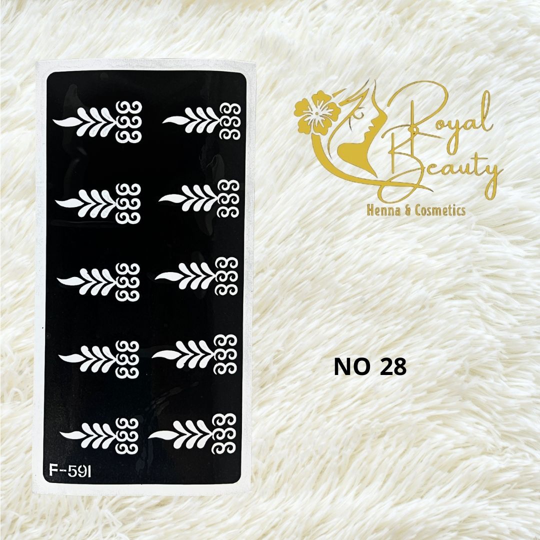 استيكر تعبئه حنا من مريم بيوتى للأصابع رقم 28