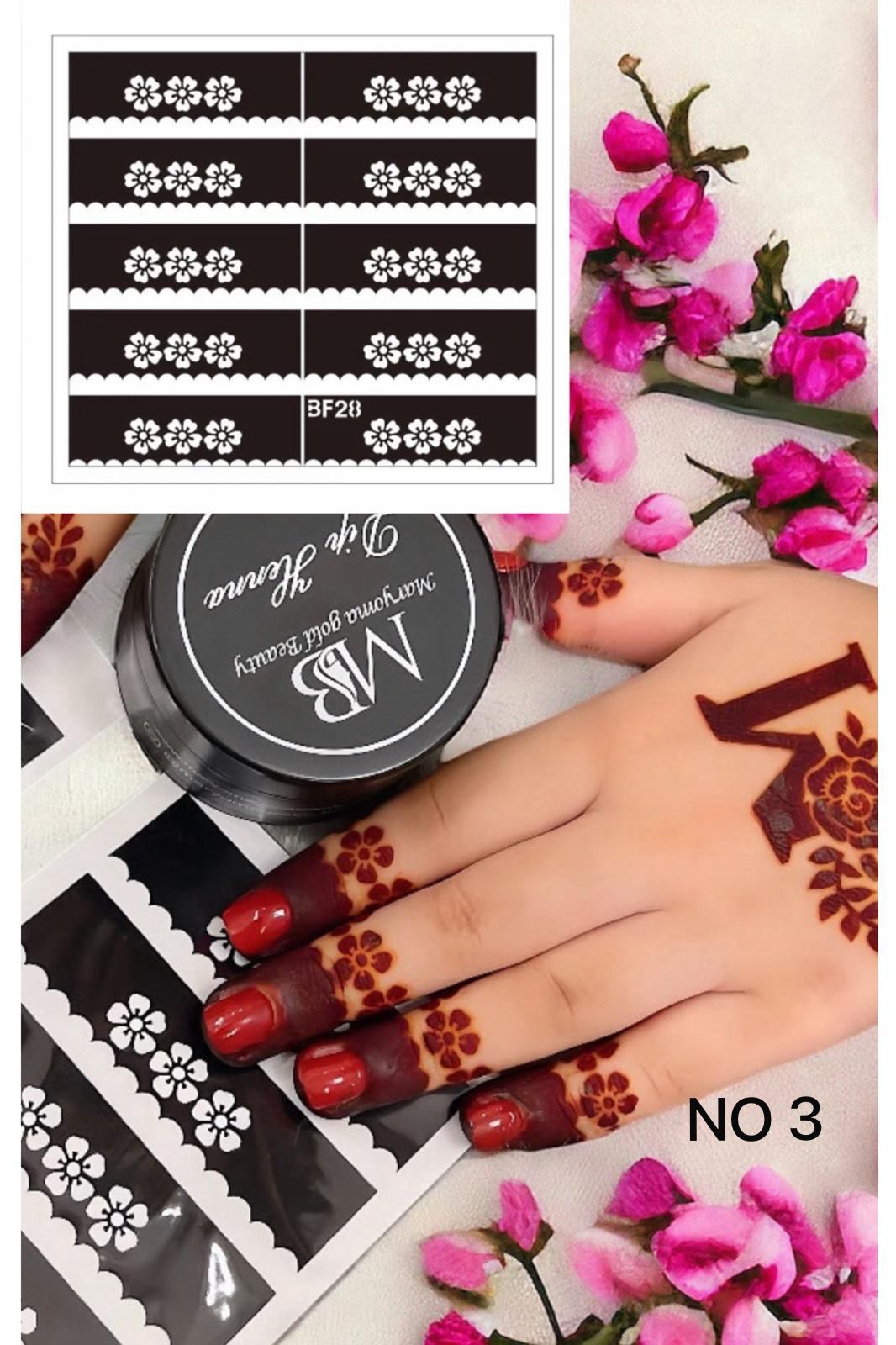 استيكر تعبئه حنا من مريم بيوتى للأصابع رقم 3