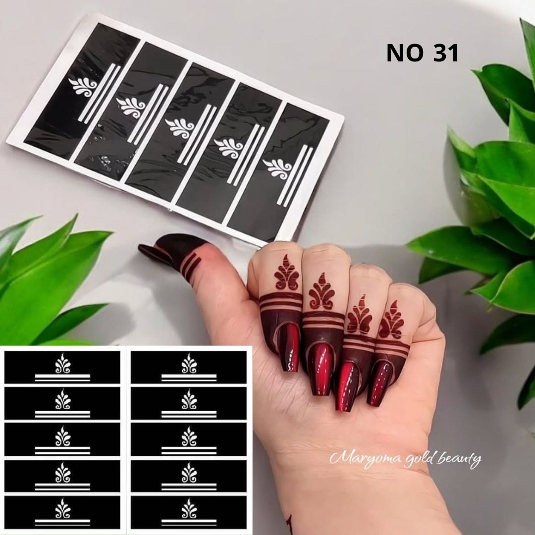 استيكر تعبئه حنا من مريم بيوتى للأصابع رقم 31